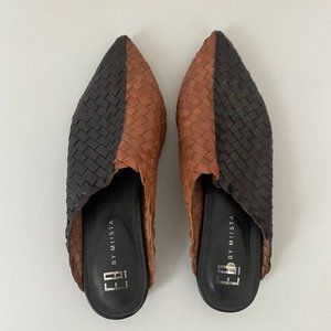 E8 by Miista sz.38 leather woven mules